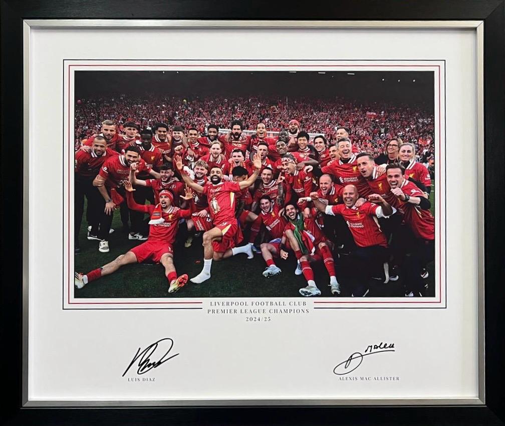 Liverpool FC 2024/25 Premier League Champions Framed Squad Photo