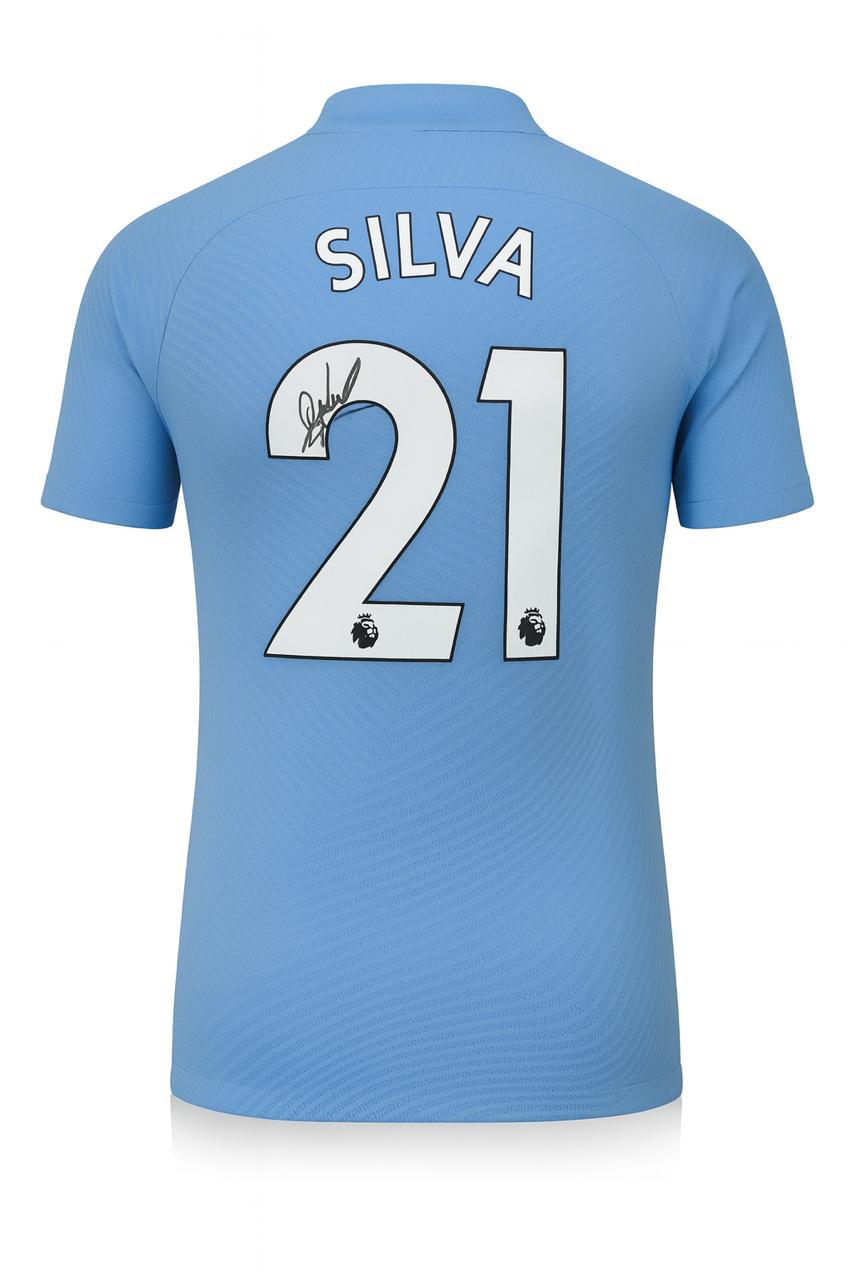 David Silva Signed Manchester City Shirt